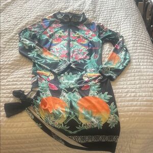 Floral Print bathing suit cover up